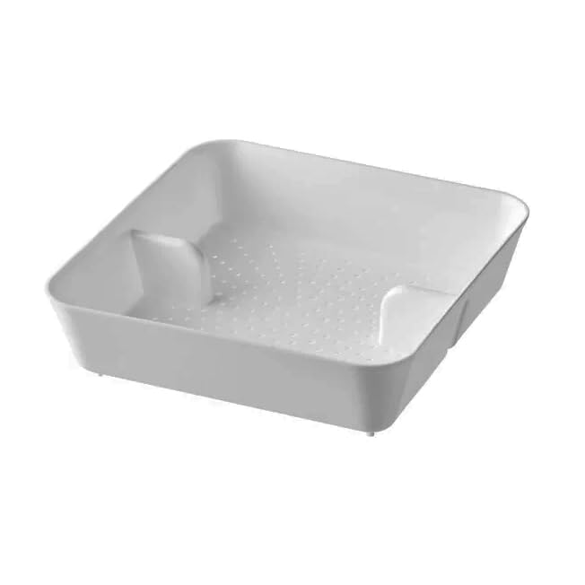Drain Savior - 8.5-Inch Floor Drain Cover Alternative, Square Sink Drain Basket for Restaurants, Homes, and More, Commercial Sink Strainer with 0.13-Inch Holes, Versatile Plastic Drain Screen Basket