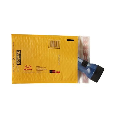 Scotch Plastic Bubble Mailer, 10.5 in x 15.25 in, Size 5, Yellow, 4-Pack - image 5