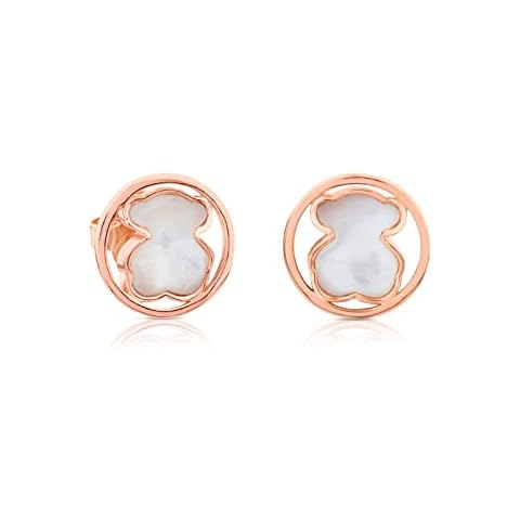 Pendientes TOUS Camille Plata Vermeil Rosa con Motivo Oso en Nácar Cover