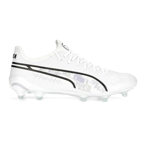 PUMA Womens King Ultimate Brilliance Firm GroundArtificial Ground Soccer Cleats Cleated, Firm Ground, Turf - White