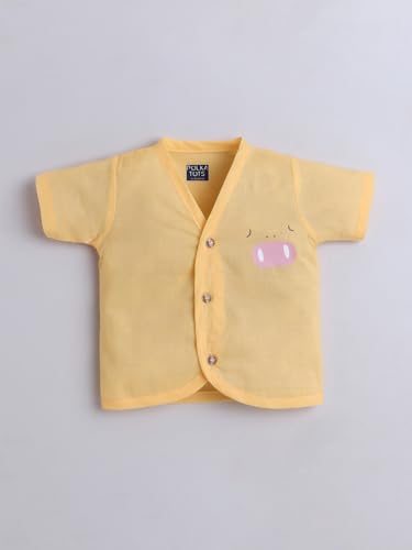 Image of POLKA TOTS Muslin Jhabla for Infants | New Born Baby Clothes 0-3 Months | Newborn Baby Dress | Muslin Jablas for 0-3 Months | Clothes Set 0-6 Months | Rompers for Newborn | Onesies for 0-3 M