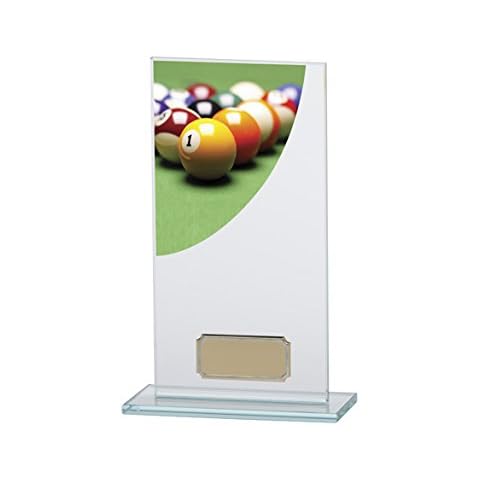 Pool Colour Curve Glass Trophy,Award,180mm,Free Engraving (CR4781C) TRD Cover