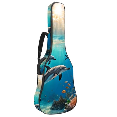 Sac pour guitare acoustique 101,6 cm imperméable à motif dauphin