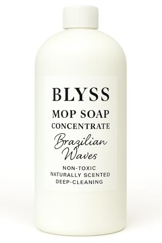 Blyss Mop Soap Brazilian Waves Floor Cleaner for Mopping Luxury Scented Mop Soap LVP Vinyl Laminate and Hardwood Floor Cleaner Solution Plant Powered Floor Cleaner