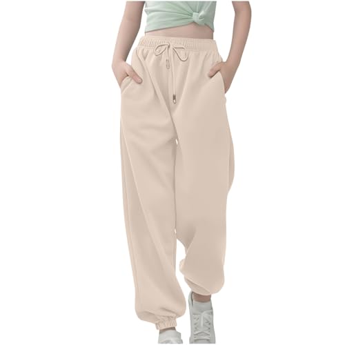 Girls Cinch Bottom Sweatpants Drawstring Elastic Waist Baggy Straight Leg Pants Kids Workout Running Yoga Jogger Pant