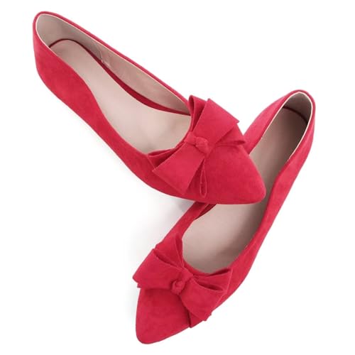 Image of SAILING LU Women's Bow-Knot Pointed Toe Ballet Flats