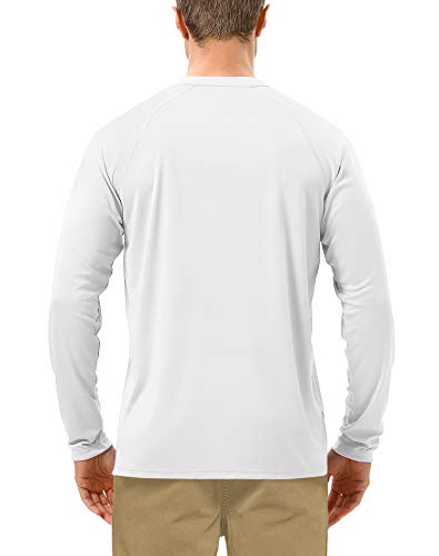 Roadbox Mens UPF 50+ UV Sun Protection Shirts Outdoor Long Sleeve Fishing T-Shirt for Hiking Swimming Rash Guard