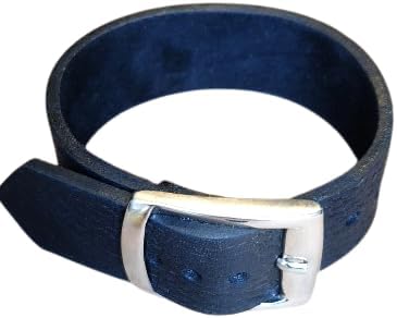 Cuff American Black Buffalo Bison leather Bracelet approximaety 1 inch or 17/18 inches or 24 mm wide wristband adjustable any size wrist buckle closure