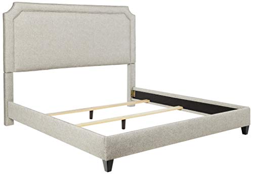 Leffler Home Midori Manor Belgrave Upholstered Bed with Rails and Footboard, King, Black and White Leffler Home Midori Manor Belgrave Upholstered Bed with Rails and Footboard, King, Black and White