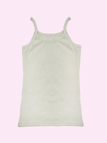 Image of KiddoPanti Girls 100% Cotton Rib Solid Camisole Tank Top Pack of 3