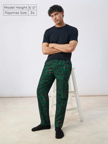 Image of The Souled Store DC Comics: The Joke Men and Boys Elastic Waistband All Over Printed Cotton Relaxed Fit Lightweight All-Season Lounge Pyjamas