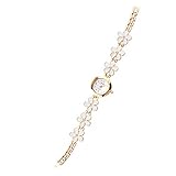 Tolles Geschenk für Damen. Enet Armbanduhr, modisch, Gänseblümchen-Design, rund, Quarz, analog, Weiß