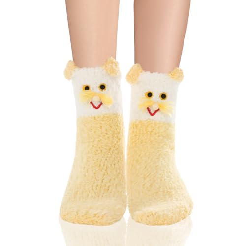 Image of Benefeet Sox Womens Girls Fuzzy Socks Cozy Winter Warm Fluffy Socks Soft Cute Animal Home Slipper Thick Plush Sleeping Sock