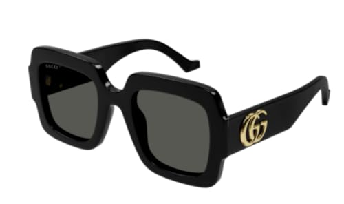 Gucci GG1547S 001 Black/Grey Oversized Square Woman's Sunglasses, 50/24/145