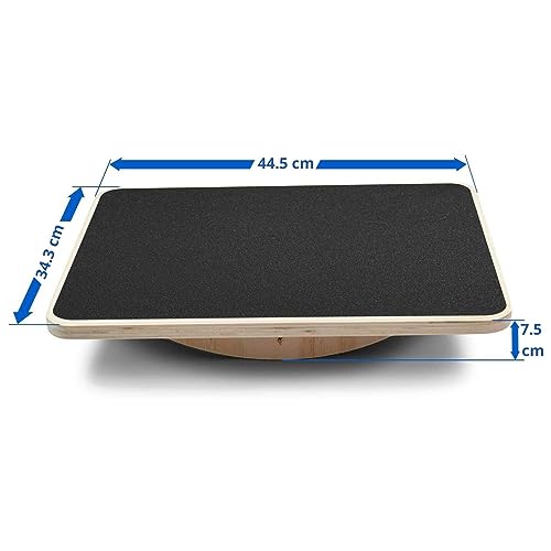 Yes4All Professional Rocker Balance Board 44 Zentimeter; Rocker Board, Rocker Wooden Balance Board für Stehpult, Unterstützung bis zu 158kg, Schwarz 44cm