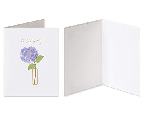 Image of Papyrus Sympathy Cards with Envelopes, Vase and Peace (2-Count)