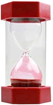 Tink n Stink Large Sand Timer 20 Minute Dark Red Hourglass with Robust End Caps Quiet Time Management Classroom Exams Meetings Exercise
