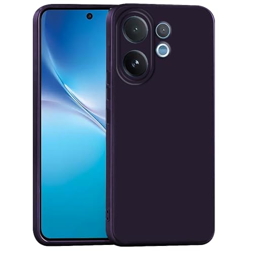 Image of Back Cover for Vivo V60 5G / V60e 5G / T4 Pro 5G | Full Camera Protection | Premium Liquid Silicon Case | Flexible Bumper Case for Vivo V60 5G / V60e 5G / T4 Pro 5G (Dark Purple)