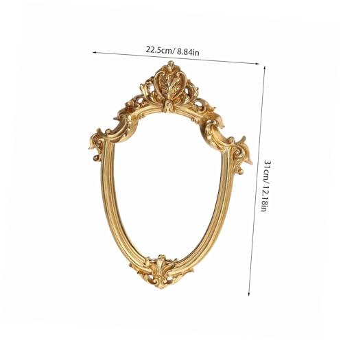 Miroir mural vintage doré sculpté en résine chic style baroque - 3
