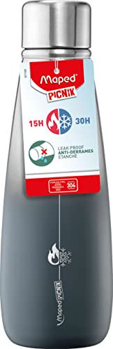 Maped Picnik - Bottiglia Termica Concept Adult 500 Ml - Acciaio Inossidabile - Grigio
