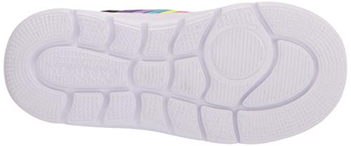 Skechers Girls Comfy Flex 2.0-Rainbow Frenzy Sneaker, Black/Multi , 8 Toddler #TOP3