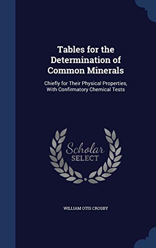 Tables for the Determination of Common Minerals... 1296976718 Book Cover