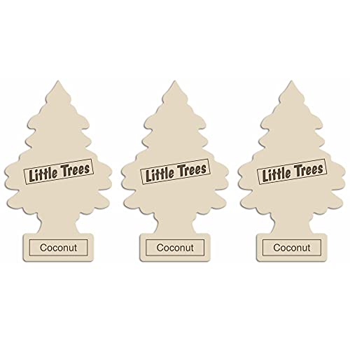Little Trees Air Freshener Tree LTZ053 Coconut Fragrance For Car Home Boat Caravan - Triple Pack