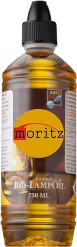 Moritz 1 x 750 ml Bio Lampenöl Citronella für Fackeln Öllampen Sturmlaternen Wandfackeln