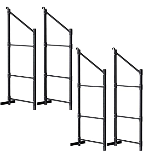 Lupar Heavy Duty Shipping Container Shelving Brackets 3-Layer Cargo Container Shelves Shelf for DIY Storage System Steel Rack Support for Tools Equipment Garage Farm Workshop Sets of 4