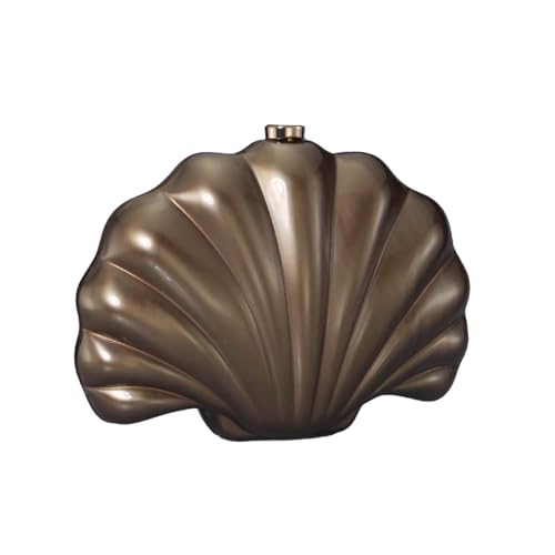 Image of Women Pearl Shell Acrylic Clutch Shell Purse Chain Shoulder Bag Ladies Wedding Clutch Prom Evening Handbag