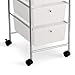 Simply Tidy 5 Drawer Clear Rolling Cart - Mobile Organizer with Removable Drawers, Swivel & Locking Casters, Durable Tubular Frame - 1 Set