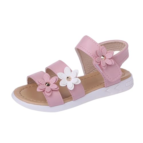 Toddler Baby Girls Sandals Kids Open Toe 3D Flowers Straps Summer Casual Flower Girl Flat Sandal Cute Walking Shoes