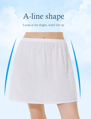 Image of BEAUTELICATE Womens Half Slip 100% Cotton Vintage Underskirt in 3 Lengths