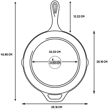 Lodge Seasoned Cast Iron Skillet 10.25 Inches - PFAS-Free, Non-Toxic Cookware - Use with an Oven, Stove, Grill, or Campfire - Naturally Non-Stick & Oven Safe - 2