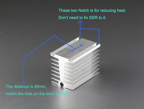 Disipador de aluminio T-110 con control de temperatura de 10-60 A para riel DIN 6