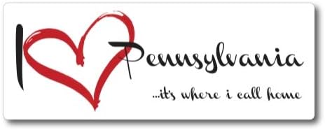 Magnet Me Up I Love Pennsylvania, Its Where I Call Home US State Magnet Decal, 3x8 Inches Heavy Duty Automotive Magnet for Car Truck SUV