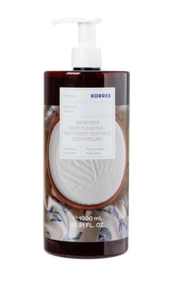 Nettoyant pour le corps au yaourt Korres duo 1 l pour une douche hydratante quotidienne