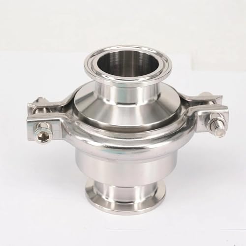 Válvula de retención de 38mm y acero 304 con virola triple abrazadera de 50,5mm para tuberías 2