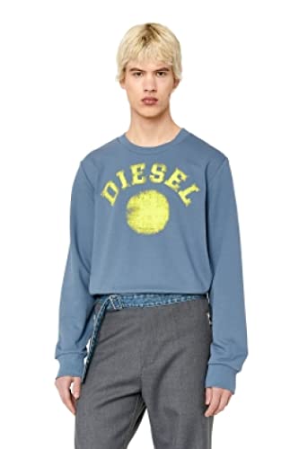 Sweat-Shirt Diesel S-gymnas-k30 Homme en Coton Noir Coupe Standard