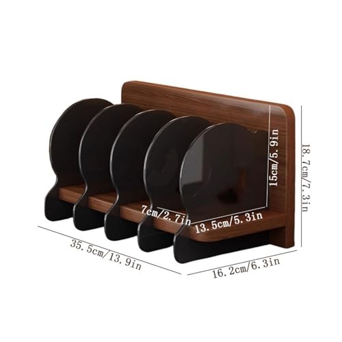 Soporte de madera para vinilos y CD decorativo de escritorio 3