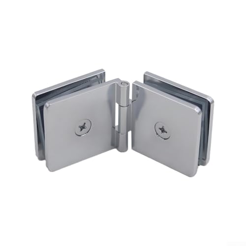 Fiable abrazadera de cristal para puerta de ducha, bisagra de latón para vidrio templado de 812 mm, fácil montaje con herrajes (cromo)