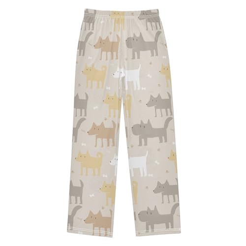 Boys' Pants Cute Dogs Dots Long Bottoms Jogger Pants Elastic Waist Trousers with Pockets S-XL