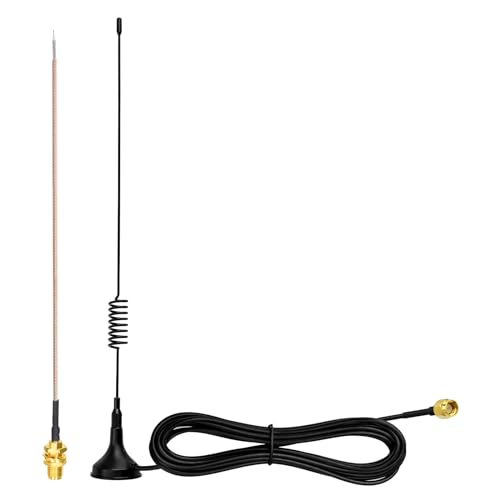 Eightwood Antena 868 MHz 848-888 MHz antena 5dBi SMA Pigtail SMA męskie złącze RG174 kabel koncentryczny 3 metry