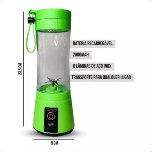 Liquidificador portátil, liquidificador elétrico USB, mini liquidificador portátil para shakes e smo