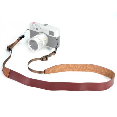 Canpis Sangle d'épaule en cuir pour appareil photo réglable et souple - Sangle d'épaule vintage rétro pour appareil photo SLR DSLR compatible avec Sony, marron, W2.81/L15