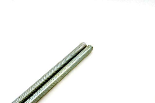 (2) Threaded Rod 1-8 x 72 A307 Zinc Plated All-Thread 1 x 6 ft