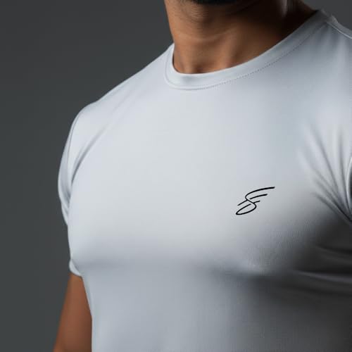 Image of Round Neck Moisture Absorbing Performance Half Sleeve Slim Fit T-Shirt for Men | Quick Dry Technology | Light Weight & Breathable Fabric | Ideal for Indoor & Outdoor Physical Activity