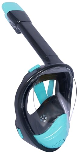 Wsobue Máscara de Buceo, Gafas Snorkel 180° Panorámica Vista Anti-Niebla Apoyo Camara Deportiva, Anti-Fugas Máscara de Snorkel para Adultos y niños (Verde)