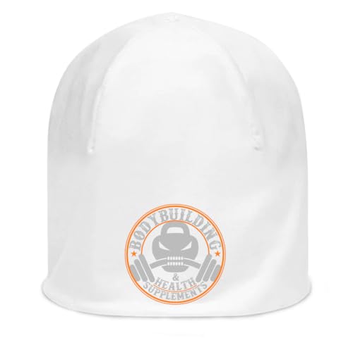 Bonnet blanc mince en coton extensible pour vos séances de musculation en salle