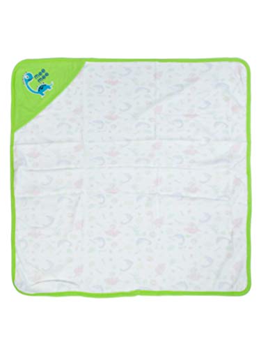 Image of Mee Mee Warm and Soft Wrapper Blanket with Hood, Giraffe, Green (284.0mm L X 5.0mm W)